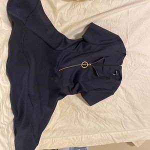DKNY navy blue knee length dress